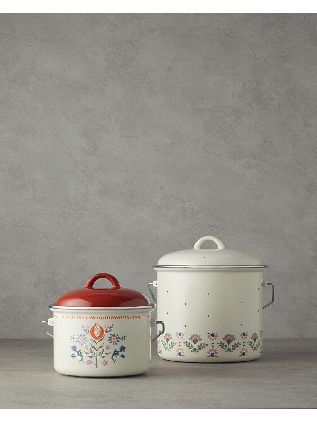 Carnival Time Emaye Bakraç 16 cm Pembe-Beyaz-3