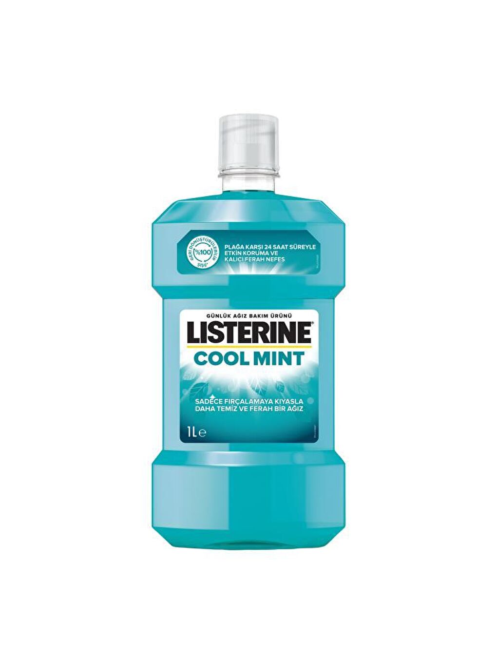 Listerine Renksiz Cool Mint Ağız Bakım Suyu 1000 ml - 1