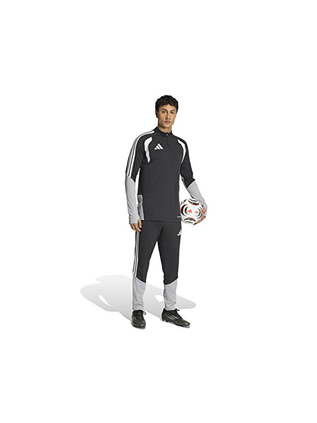 Tiro26c Top Erkek Futbol Uzun Kollu Antrenman Tişörtü Jx4257 Siyah-4