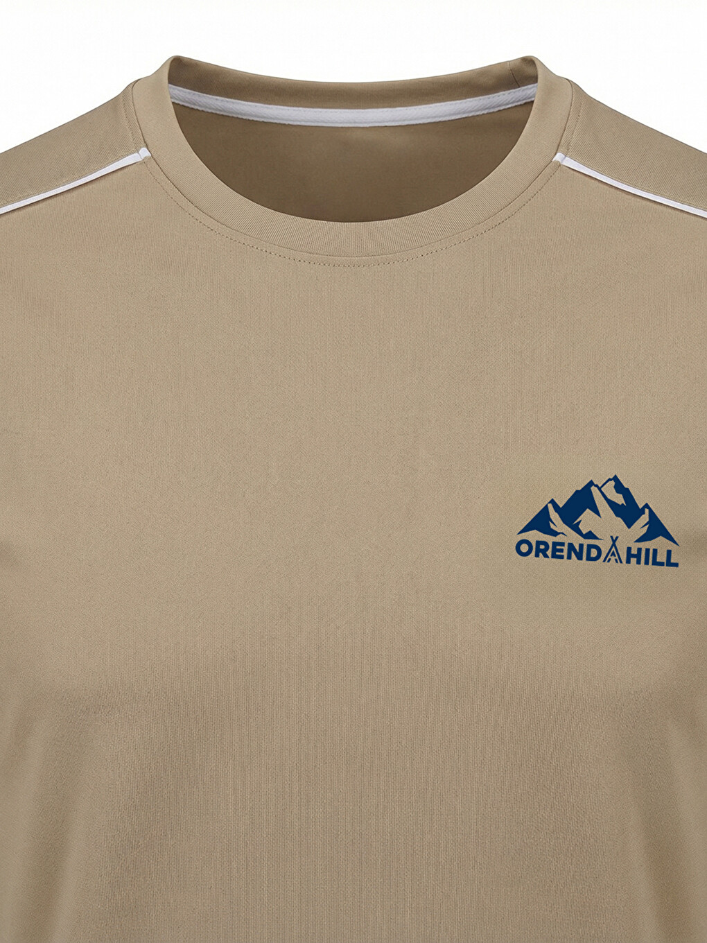 Bej Orendahıll Erkek Spor Tişört Hızlı Kuruyan Esnek Regular Fit Trim Detaylı Activewear-2