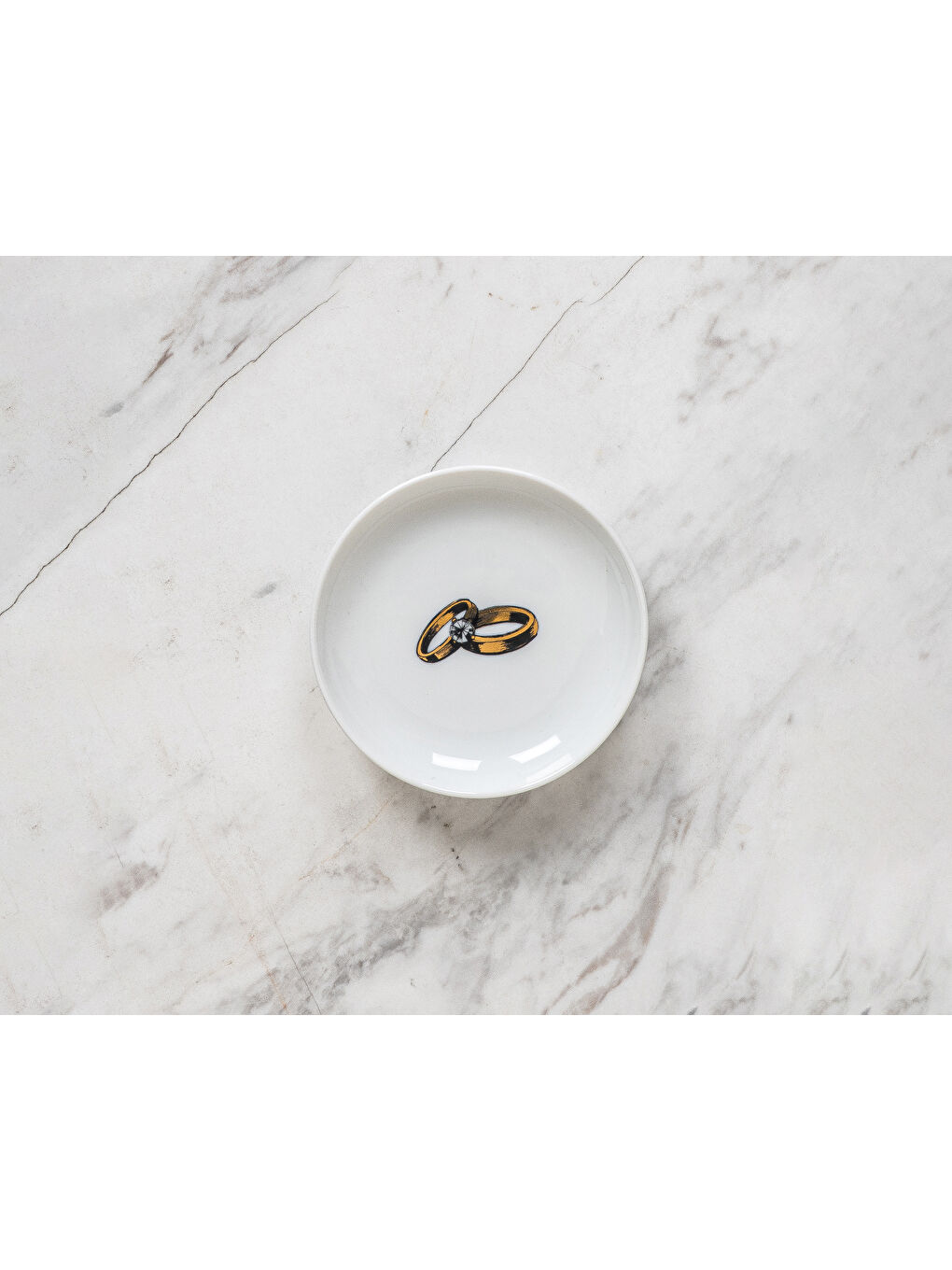 Beyaz Mini Takı Tabağı