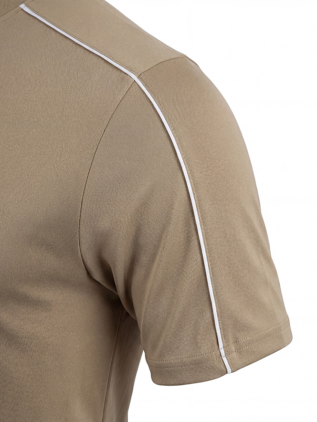 Bej Orendahıll Erkek Spor Tişört Hızlı Kuruyan Esnek Regular Fit Trim Detaylı Activewear-3