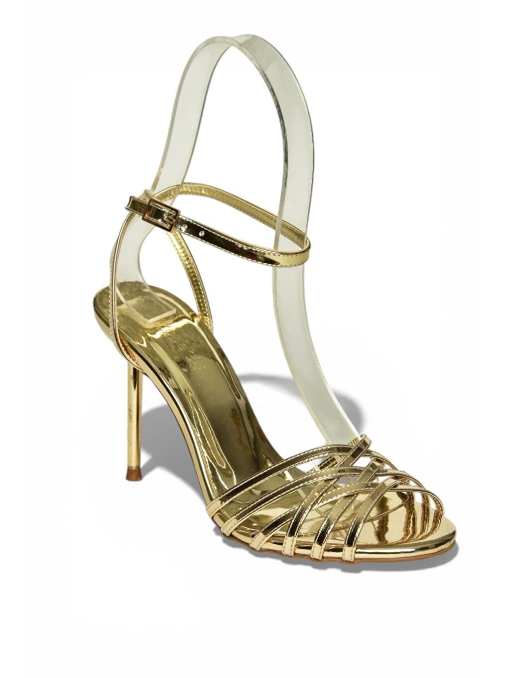 Sarı Altın Kadın Topuklu Ayakkabı Y820016434-5