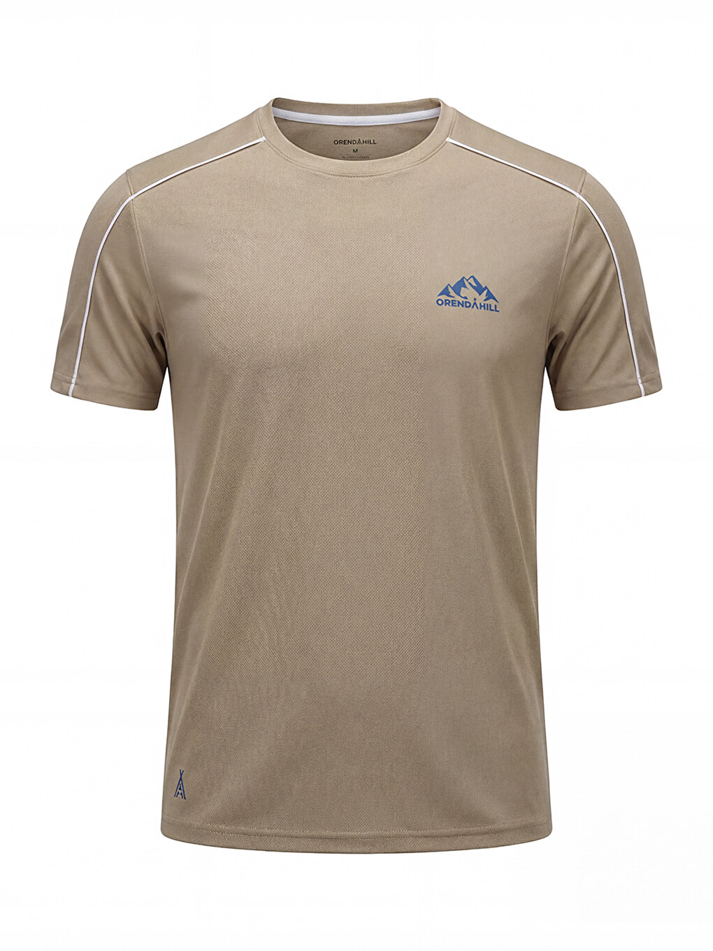 Bej Orendahıll Erkek Spor Tişört Hızlı Kuruyan Esnek Regular Fit Trim Detaylı Activewear-4