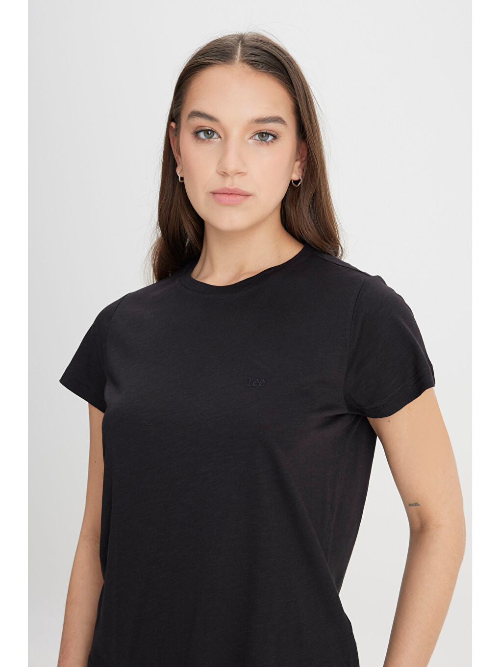 Regular Fit Normal Kesim Bisiklet Yaka Siyah Tişört-3