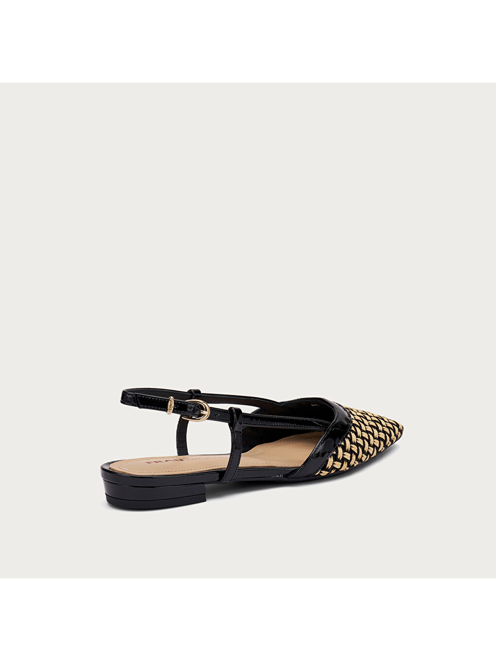 Siyah Kadın Babet 63R1 TWO-TONE RAFFIA SLINGBACKS-2