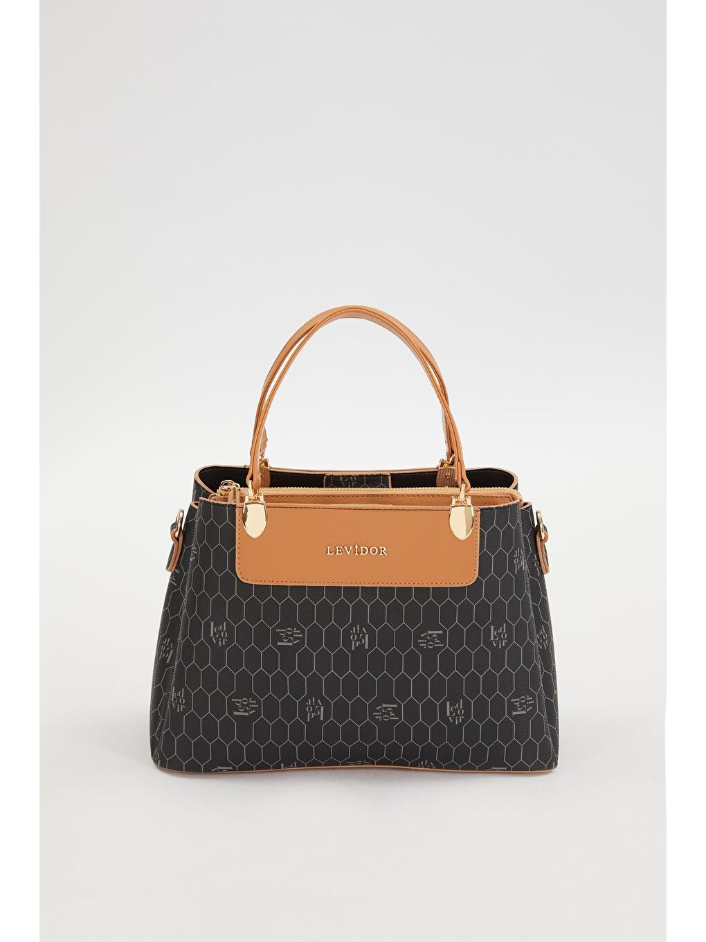 Siyah Camel Kadın El ve Omuz Çantası 930216