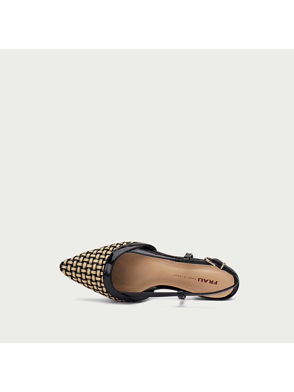 Siyah Kadın Babet 63R1 TWO-TONE RAFFIA SLINGBACKS-3