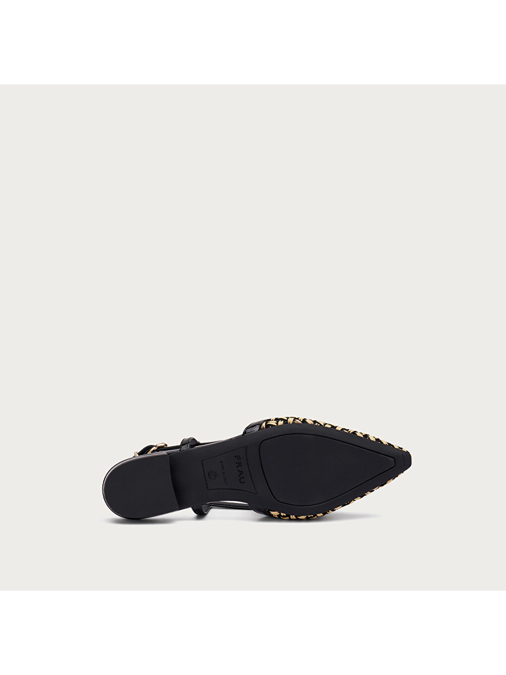 Siyah Kadın Babet 63R1 TWO-TONE RAFFIA SLINGBACKS-4