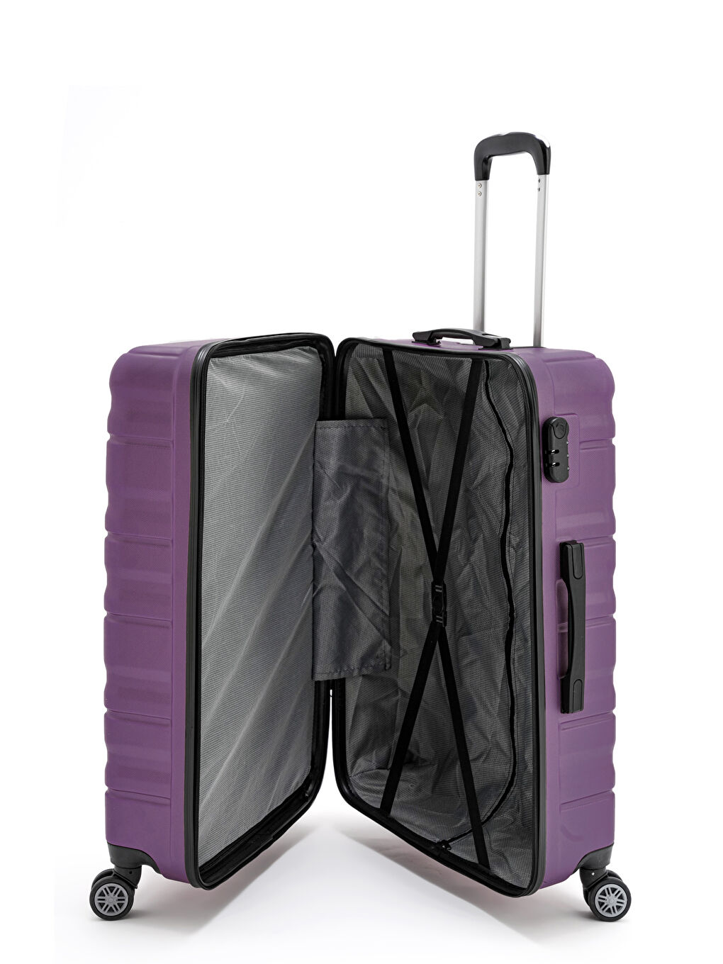 Mürdüm Abs Baklava Desenli Valiz Seti-7