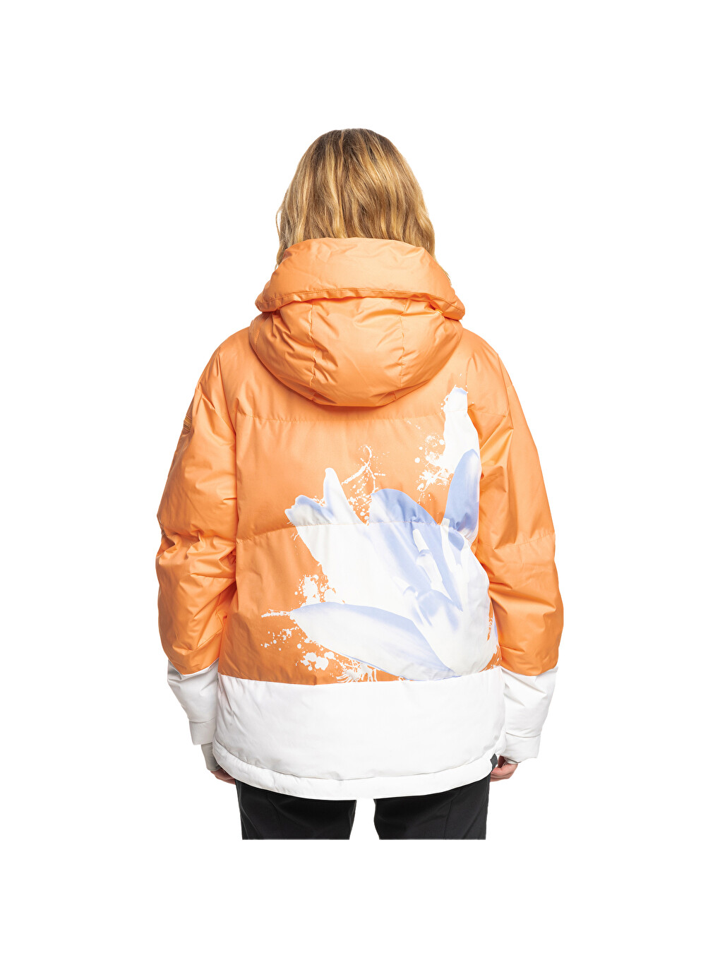 Turuncu Chloe Kim Puffy Kadın Snowboard Ceketi-5
