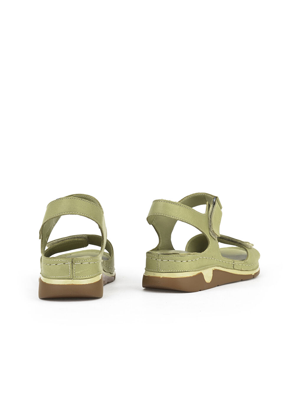 Kadın Hakiki Deri Sandalet 1511008Z22 Yeşil-2