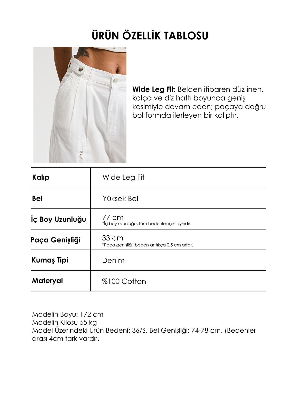 Kadın Beyaz 6s6-2 Wide Leg Dantel Nakış Detaylı Özel Tasarım Denim Jean-3