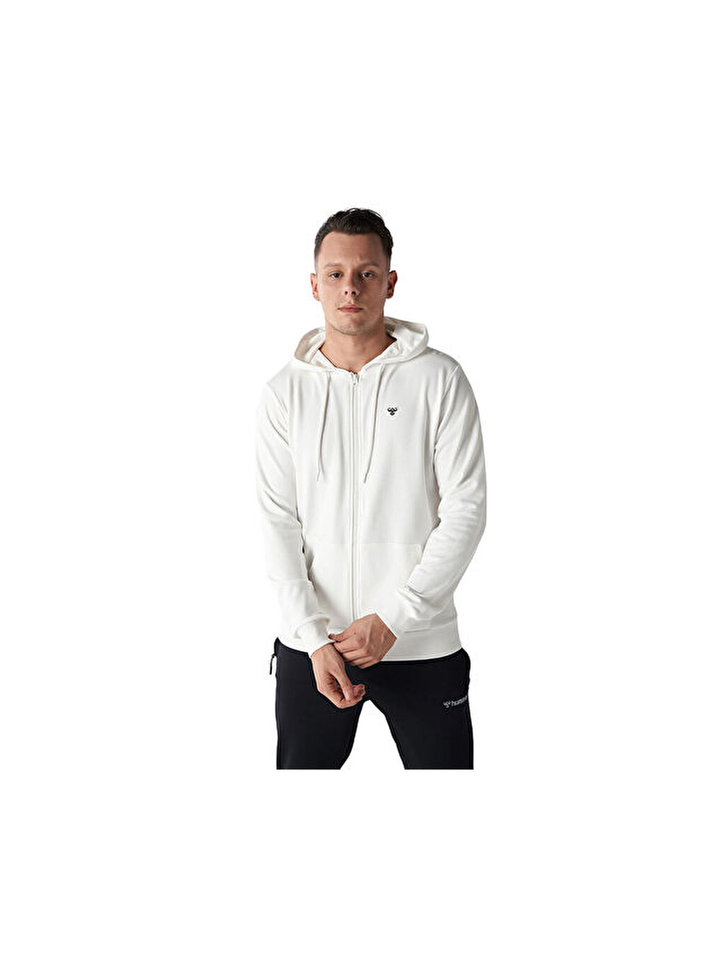 Hmlt-ıc Icona Zıp Hoodıe Erkek Günlük Fermuarlı Sweatshirt 921836-9003 Beyaz-4