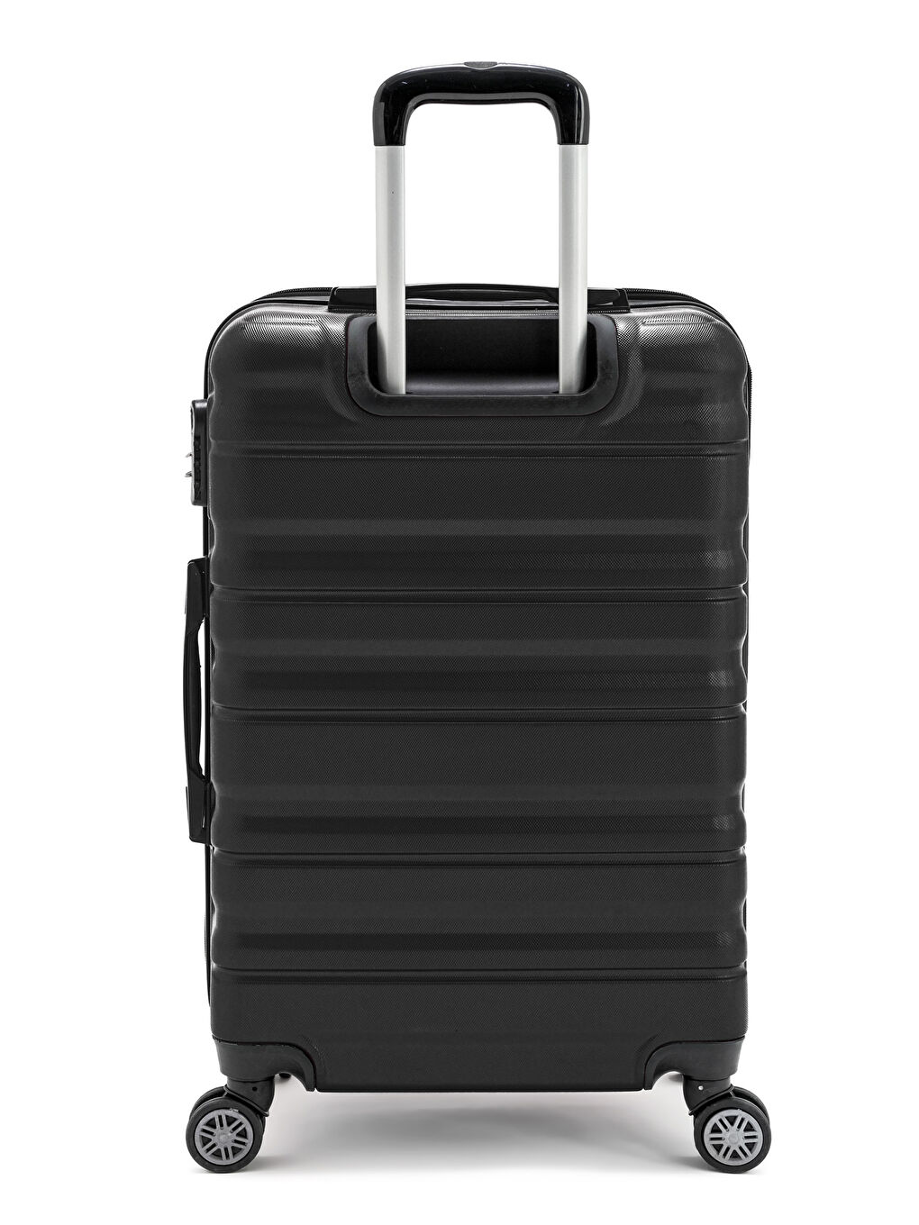 Siyah Abs Baklava Desenli Valiz Seti-4