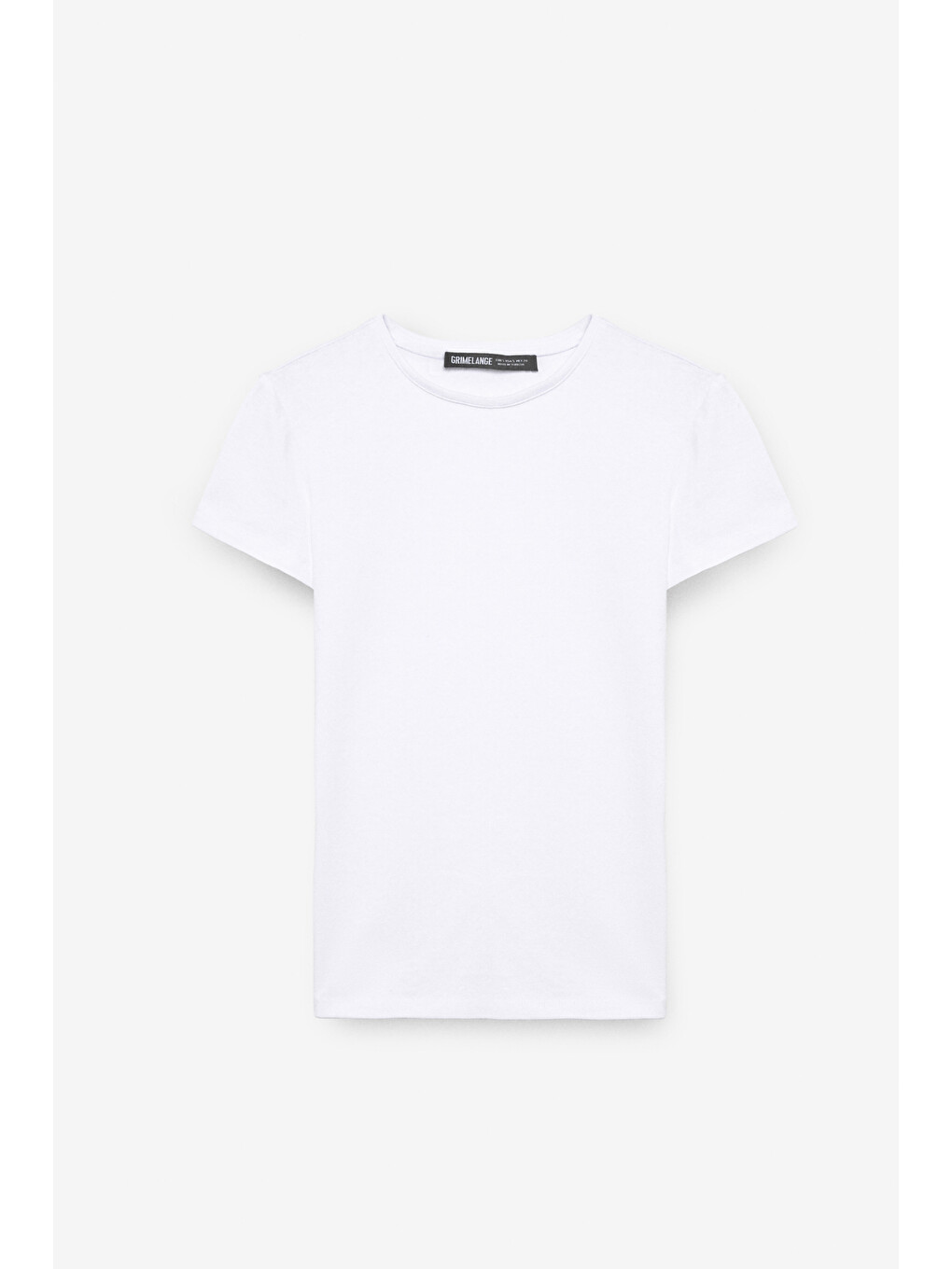 Tarelıa Kadın Bisiklet Yaka Kısa Kollu Slim Beyaz T-shirt