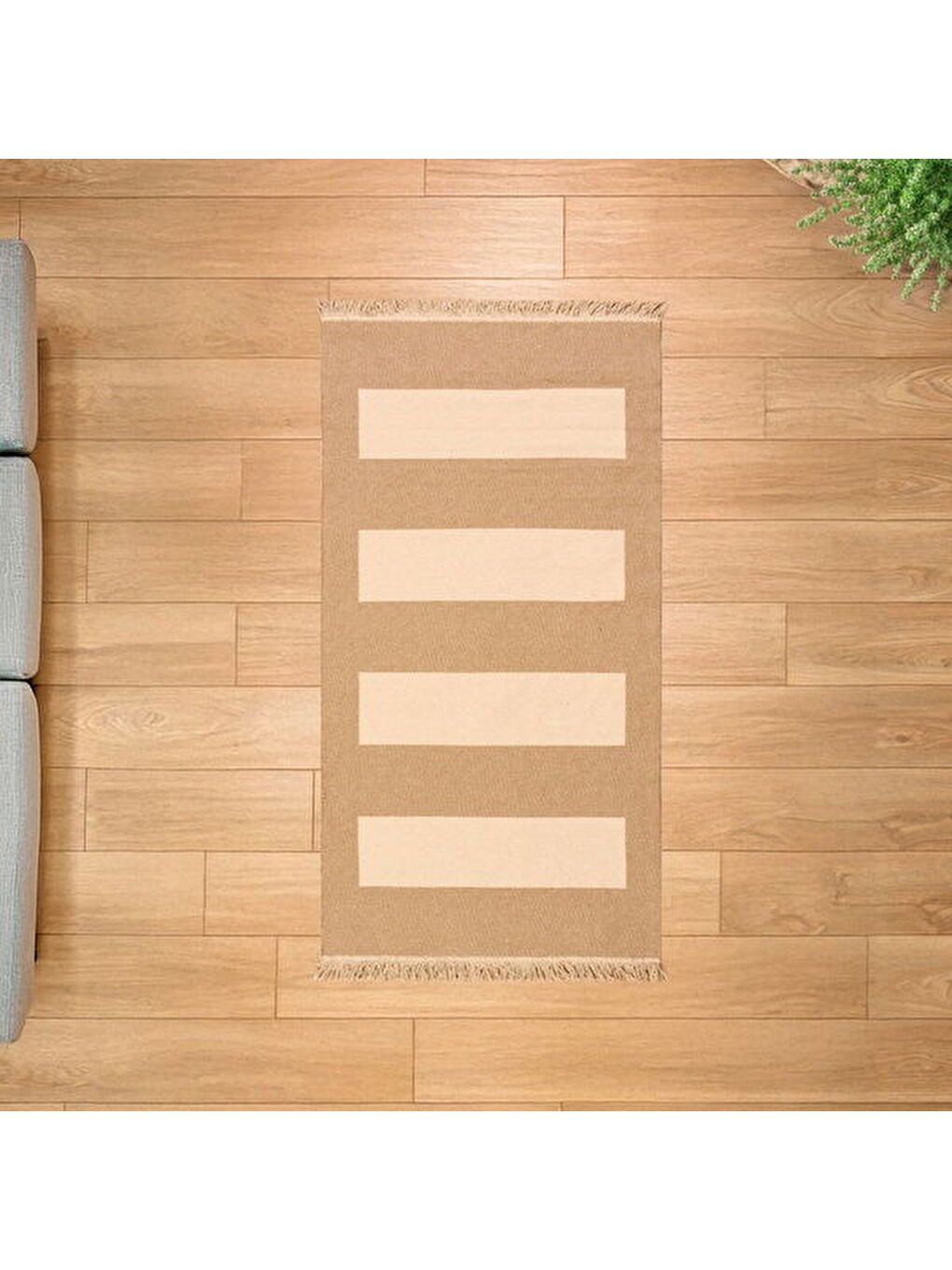 Soft Vogar Çift Taraflı Mutfak Halısı - Ekru - 80x150 cm-4