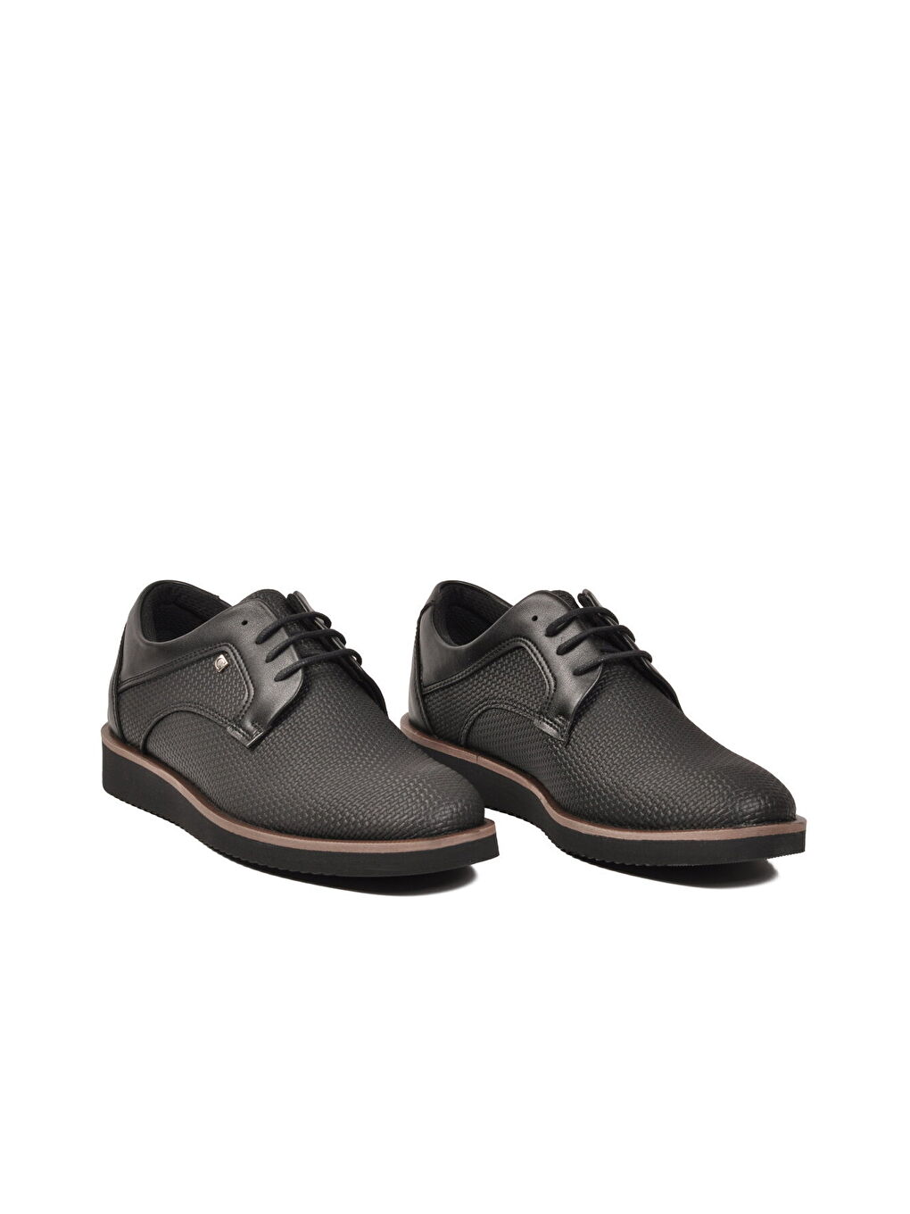 Siyah Örgü Bağcıklı Erkek Casual Ayakkabı 192 M-2