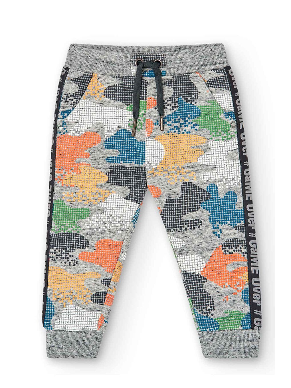 Gri Erkek Çocuk Pantolon Desenli