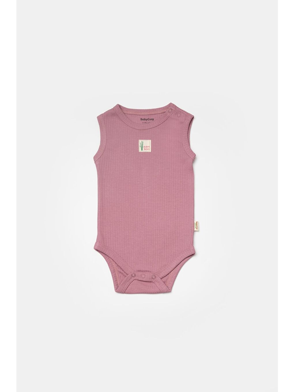 Pembe Bebek 2 Parça Kolsuz Body, %50 Bambu - %50 Organik Pamuk, Bebek ve Yenidoğan Serisi - CSYB9012-2