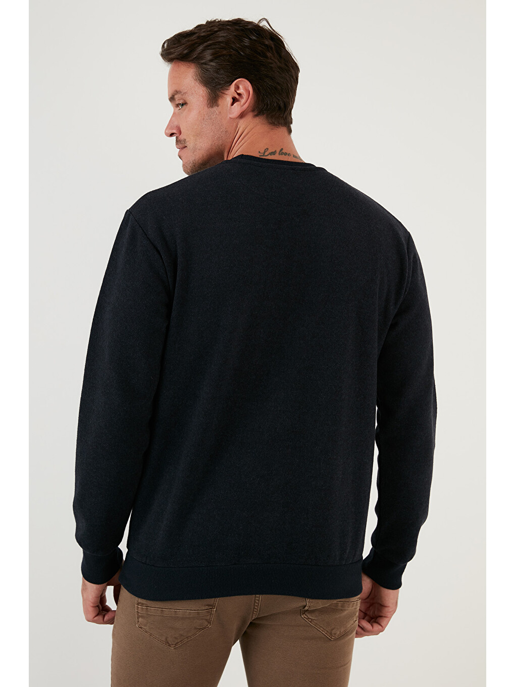 Lacivert Slim Fit Bisiklet Yaka Pamuklu Kazak 4562013w4-4