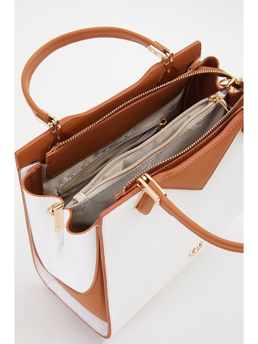 Beyaz Camel Kadın Omuz Çantası 930204-4