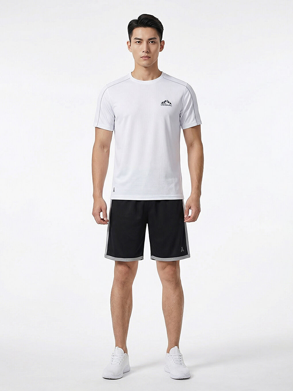 Beyaz Activewear Erkek Reglan Sport T-Shirt-1