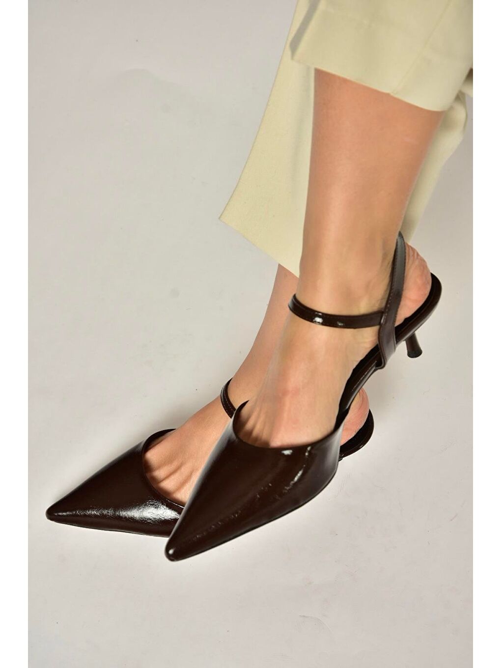 Kahverengi Kadın Topuklu Ayakkabı Y480259860-2