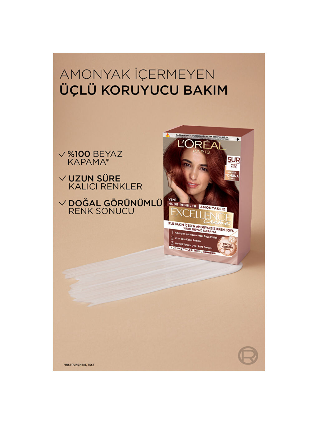 L’Oréal Paris Excellence Creme Nude Renkler Saç Boyası – 5UR Nude Kızıl-1