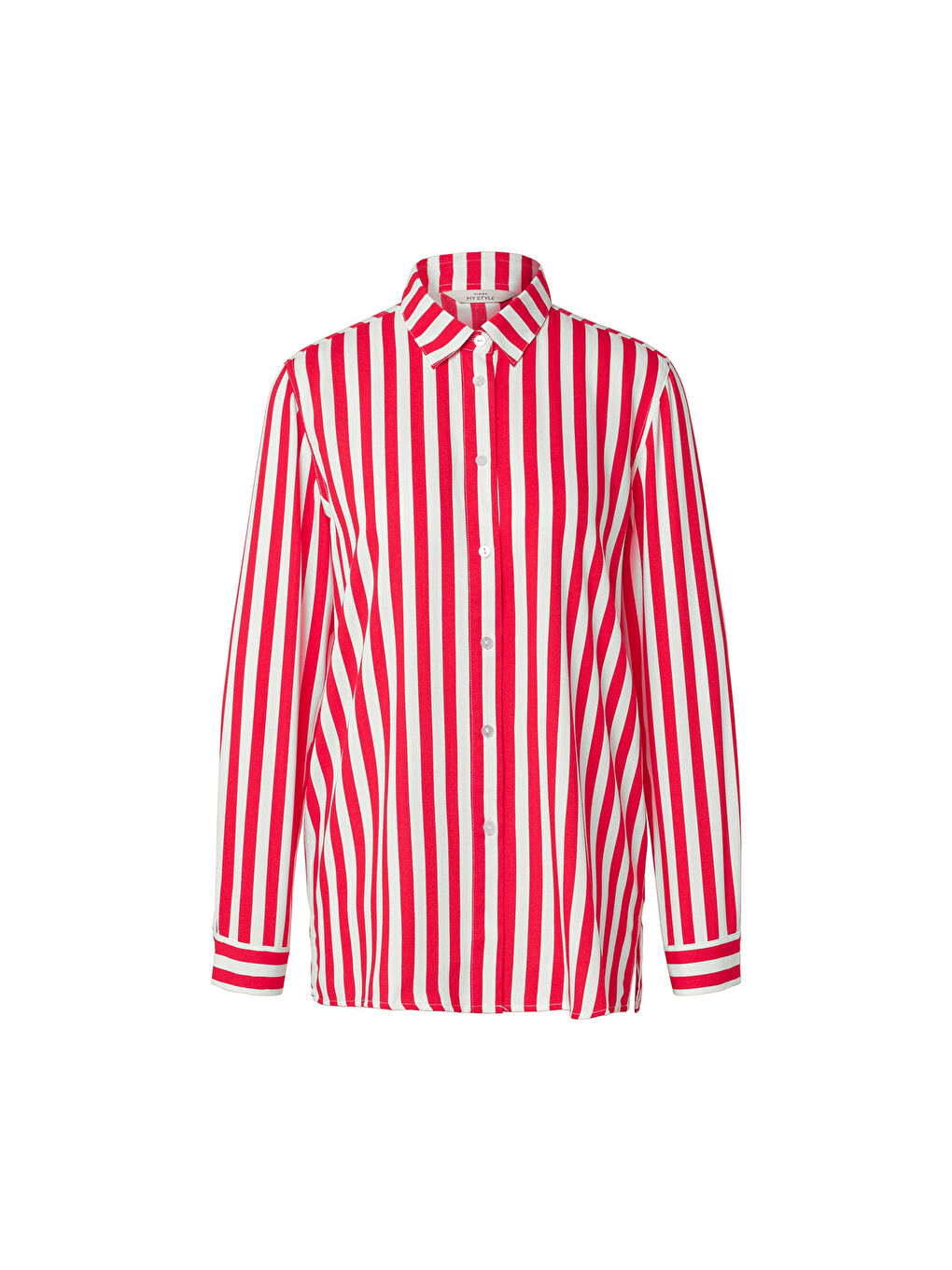 Kadın Bluz, Çizgili, Kırmızı-3