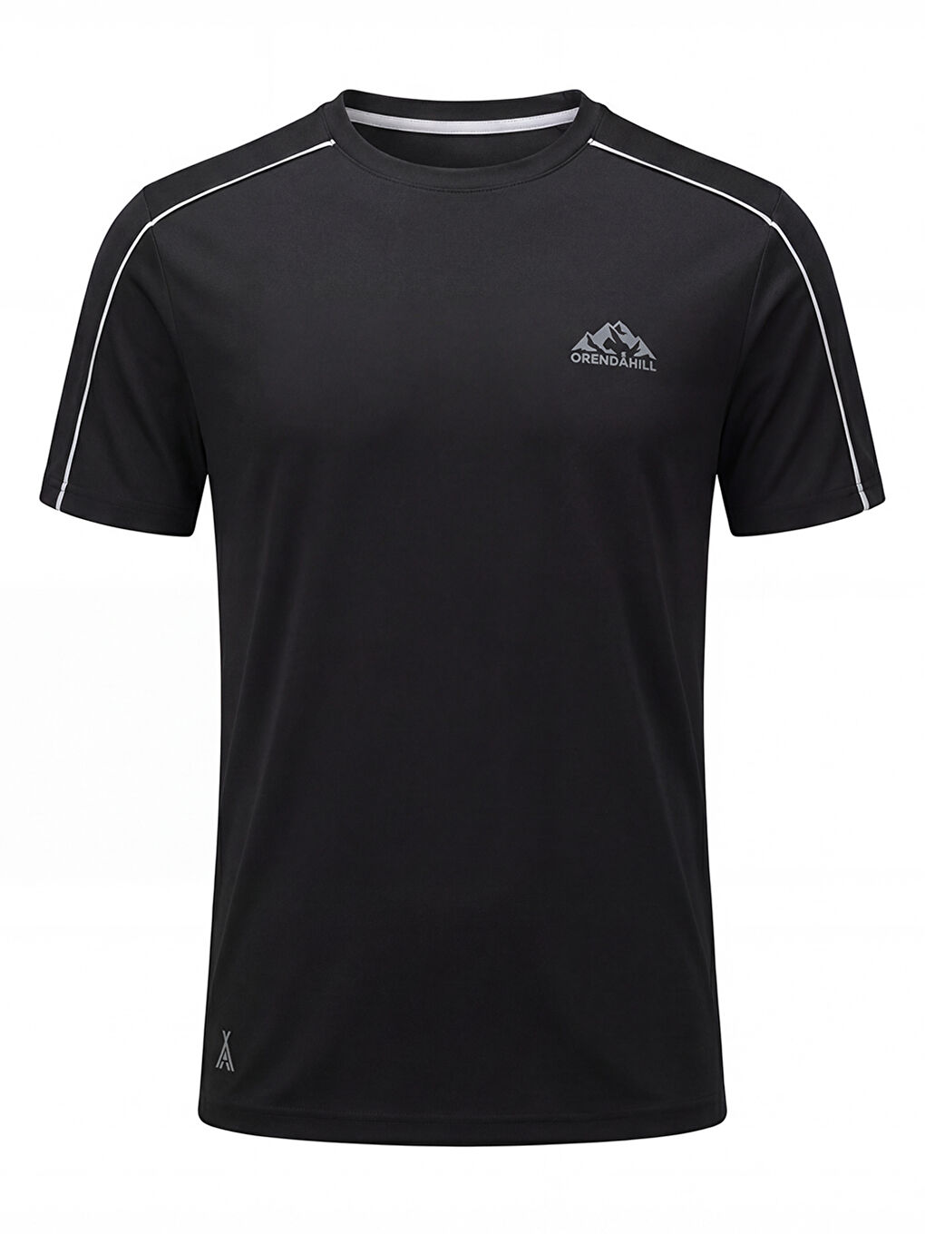 Siyah Activewear Erkek Reglan Sport T-Shirt