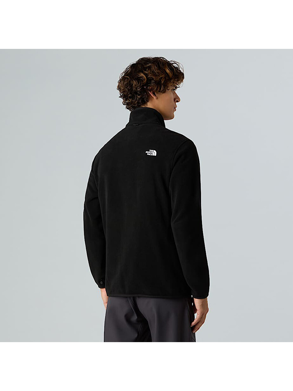 Glacier Fleece Erkek Siyah Dik Yaka Fermuarlı Sweatshirt-2