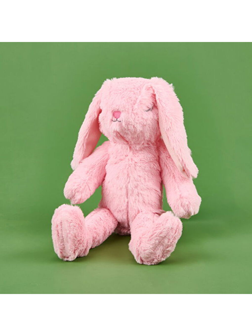 Soft Uyuyan Tavşan Figürlü Yastık - Pembe - 20x35 cm-2