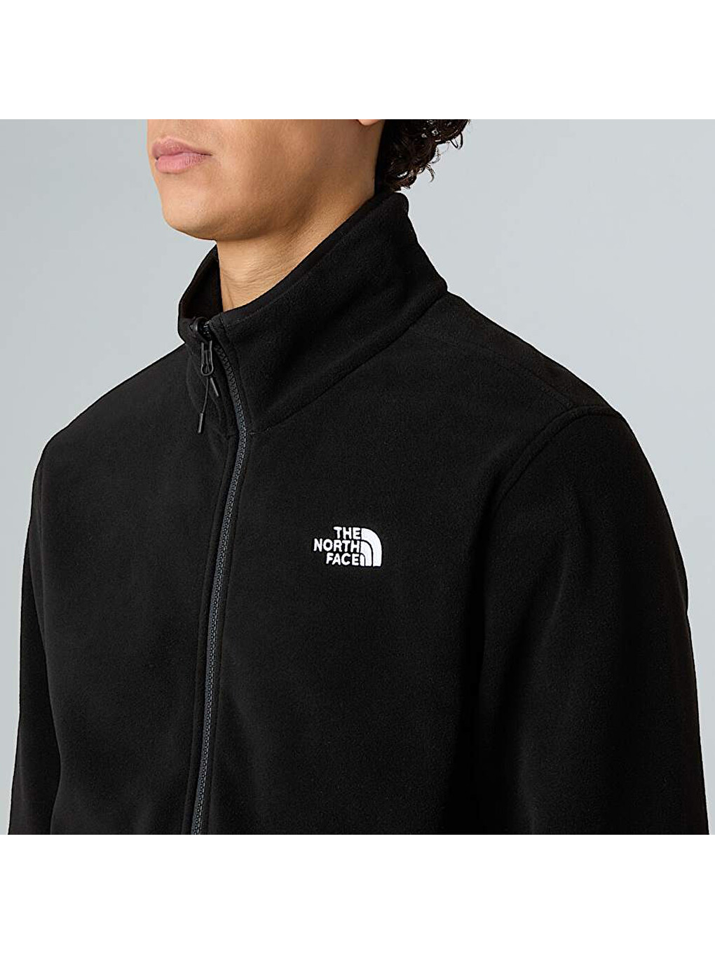 Glacier Fleece Erkek Siyah Dik Yaka Fermuarlı Sweatshirt-4