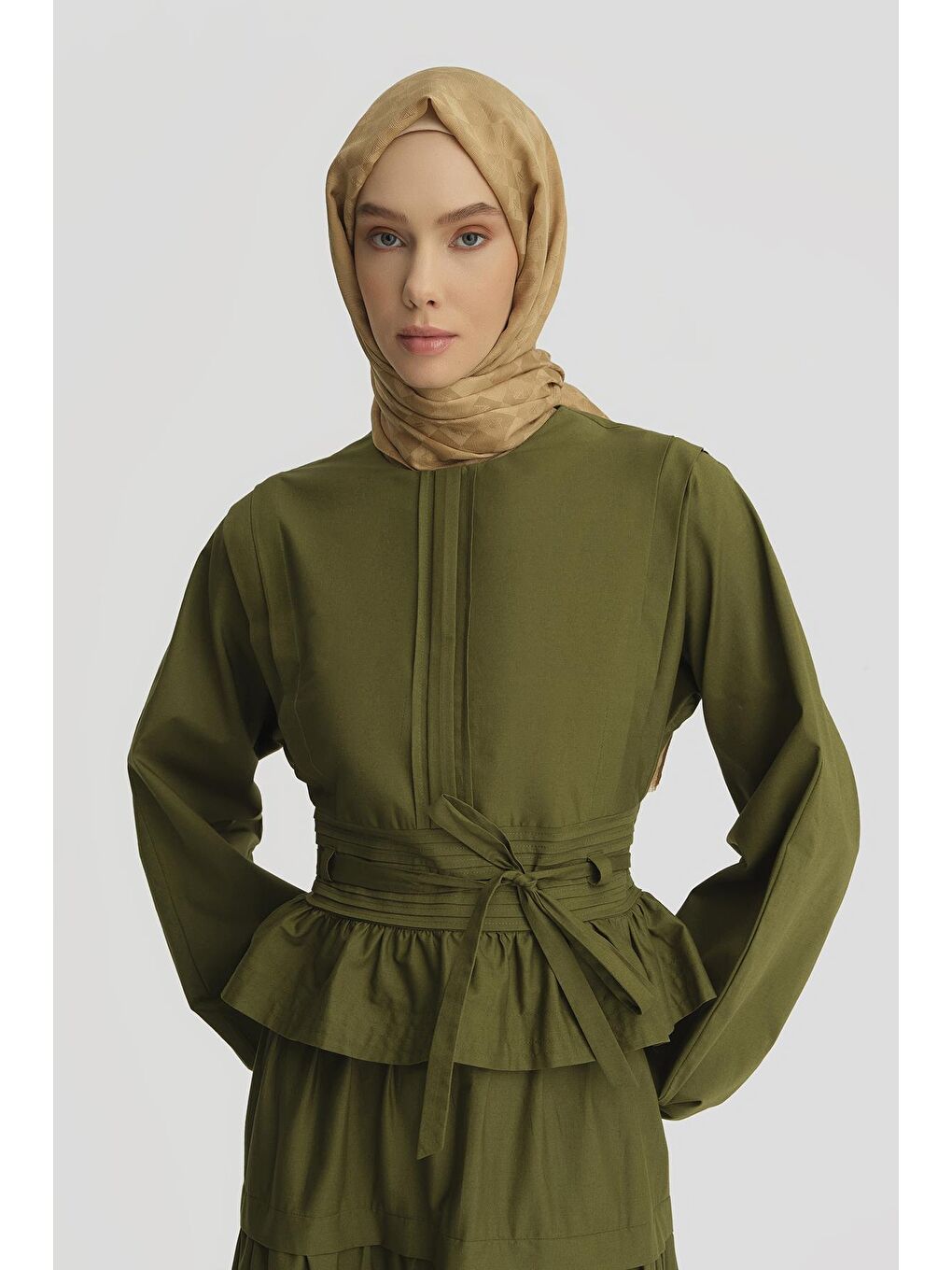 Nervürlü Pamuklu Takım 25Y6003 Yeşil-1