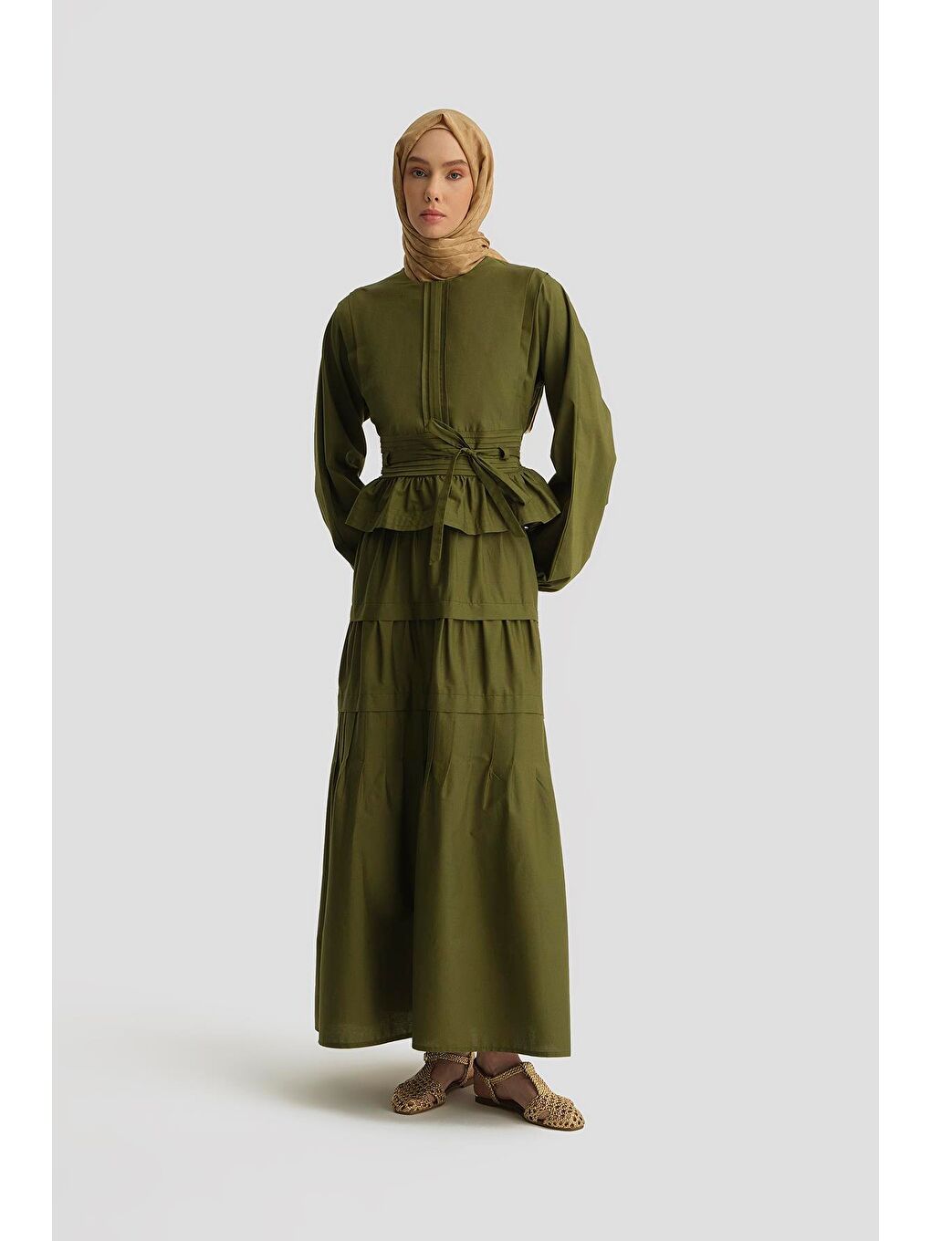 Nervürlü Pamuklu Takım 25Y6003 Yeşil-2