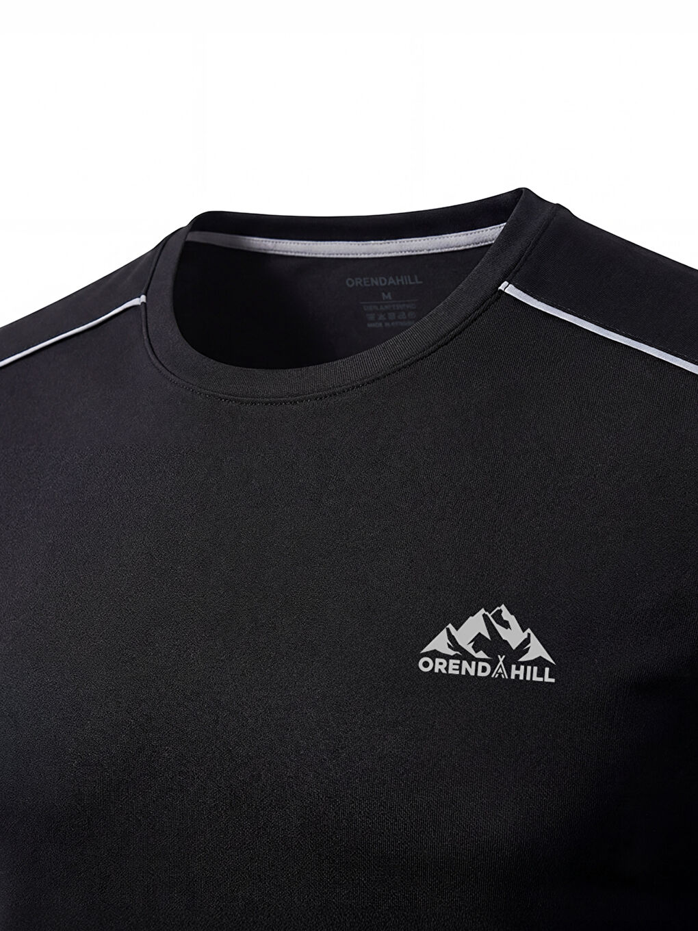 Siyah Activewear Erkek Reglan Sport T-Shirt-3