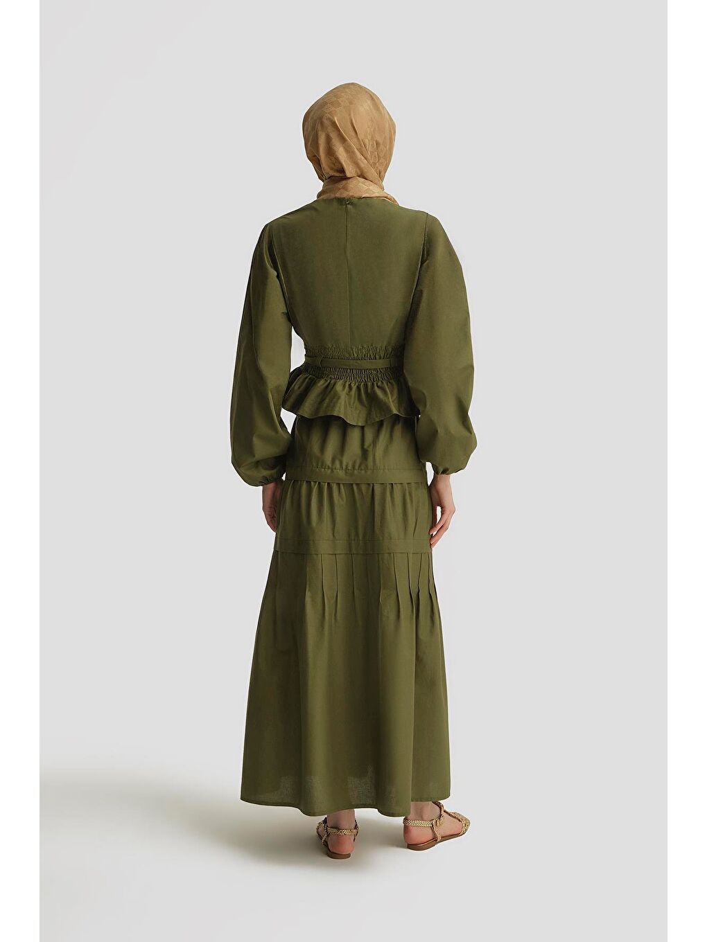 Nervürlü Pamuklu Takım 25Y6003 Yeşil-4