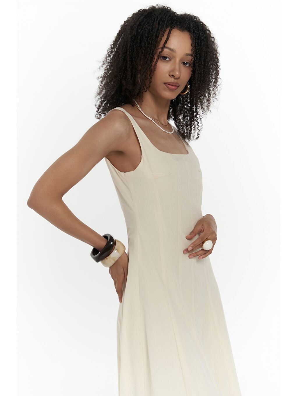 Garda Uzun Sarı Balon Elbise-3