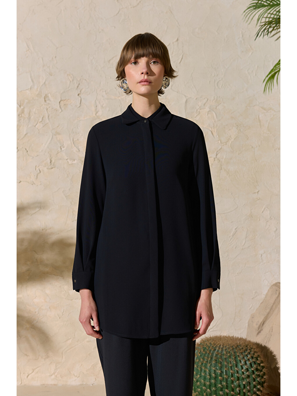 Siyah Dokuma Tunik-2