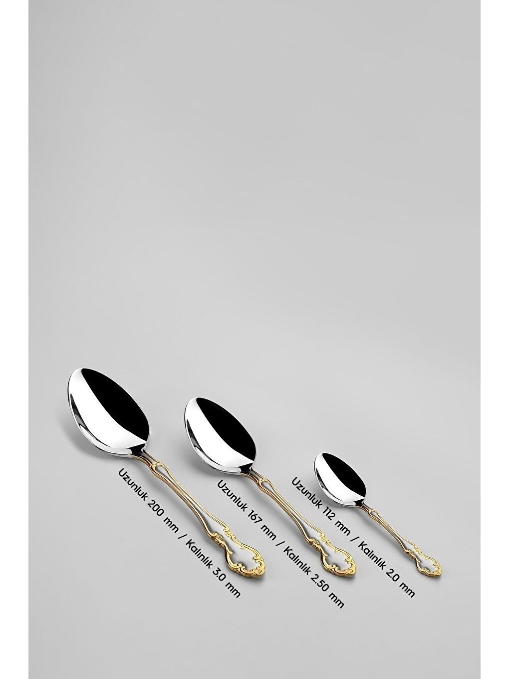 Sarı Adriana Altın Saten 6 Kişilik 36 Parça Kutulu Çatal Kaşık Bıçak Takımı-6