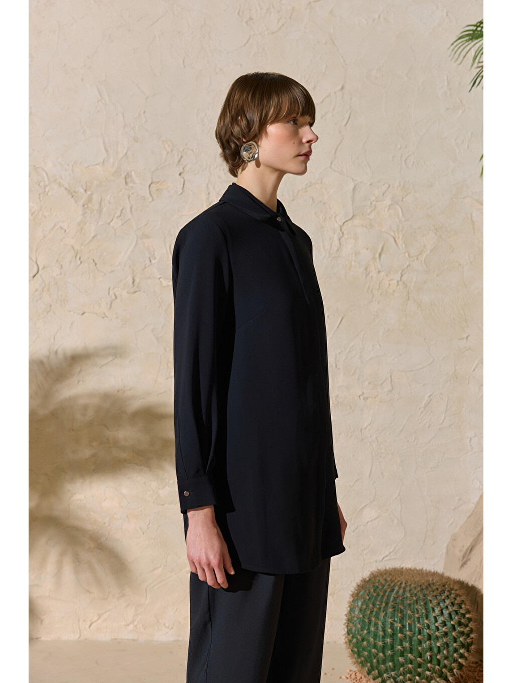 Siyah Dokuma Tunik-3