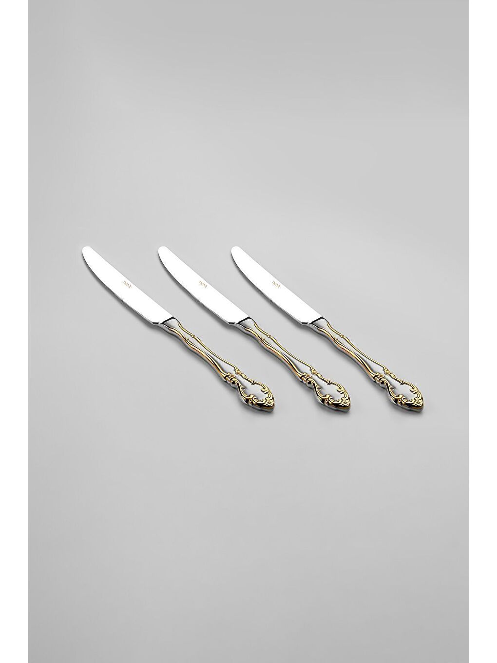 Sarı Adriana Altın Saten 6 Kişilik 36 Parça Kutulu Çatal Kaşık Bıçak Takımı-7