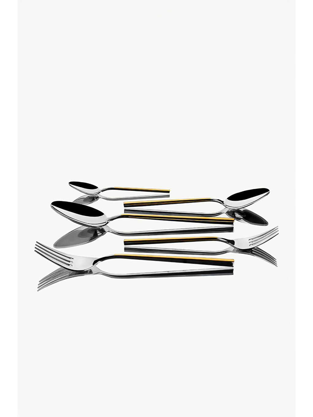 Sarı Gloria Altın Saten 6 Kişilik 36 Parça Kutulu Çatal Kaşık Bıçak Takımı-2