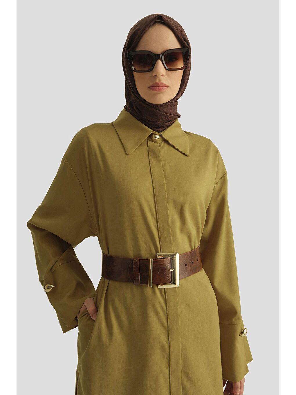 Aksesuar Detaylı Takım 25Yd4251 Yağ Yeşili-2