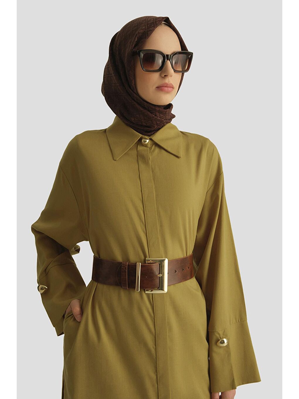 Aksesuar Detaylı Takım 25Yd4251 Yağ Yeşili-3