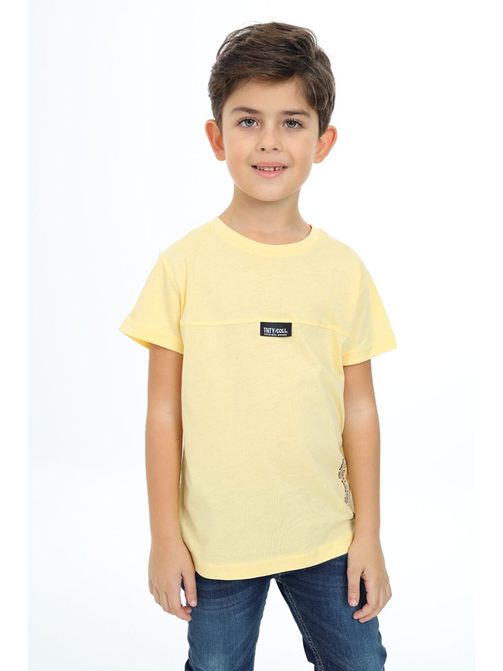 Sarı Erkek Çocuk Baskılı Tişört-3