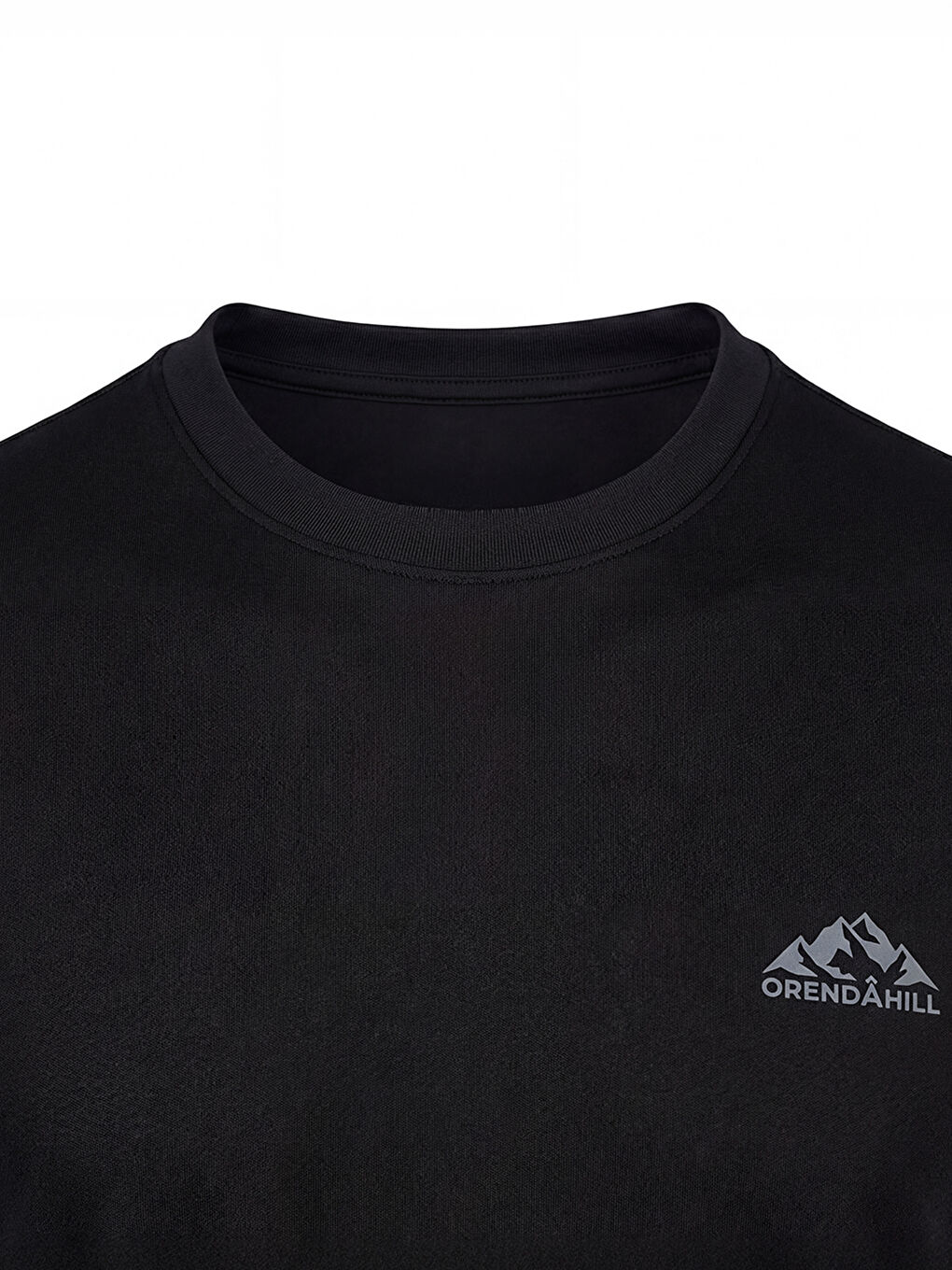 Siyah ORENDAHILL Erkek Spor Tişört Hızlı Kuruyan Esnek Regular Fit Basic Gym Activewear-3