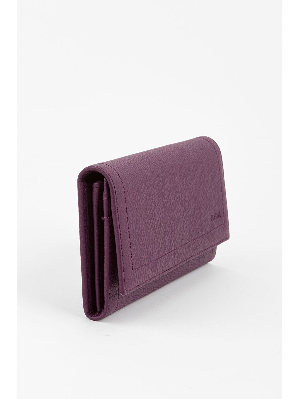 Mürdüm Kutulu Hakiki Deri Kadın El Portföyü Uzun Cüzdan-1