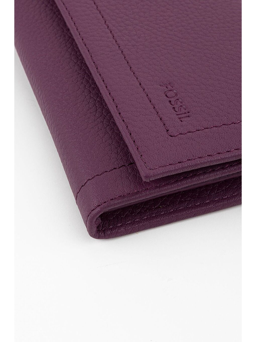 Mürdüm Kutulu Hakiki Deri Kadın El Portföyü Uzun Cüzdan-3